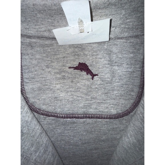 Tommy Bahama 1/4 Zip Mens Pullover XXL Burgundy Country Club Preppy Biz Casual - Picture 6 of 9